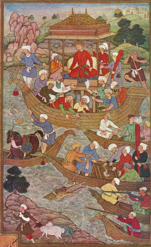 Babur Crossing the River Son